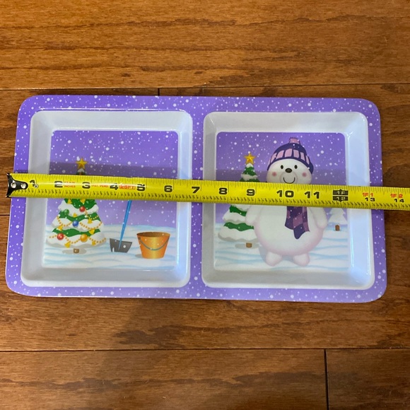 Purple Snowman 2 section Serving Platter - Picture 4 of 8
